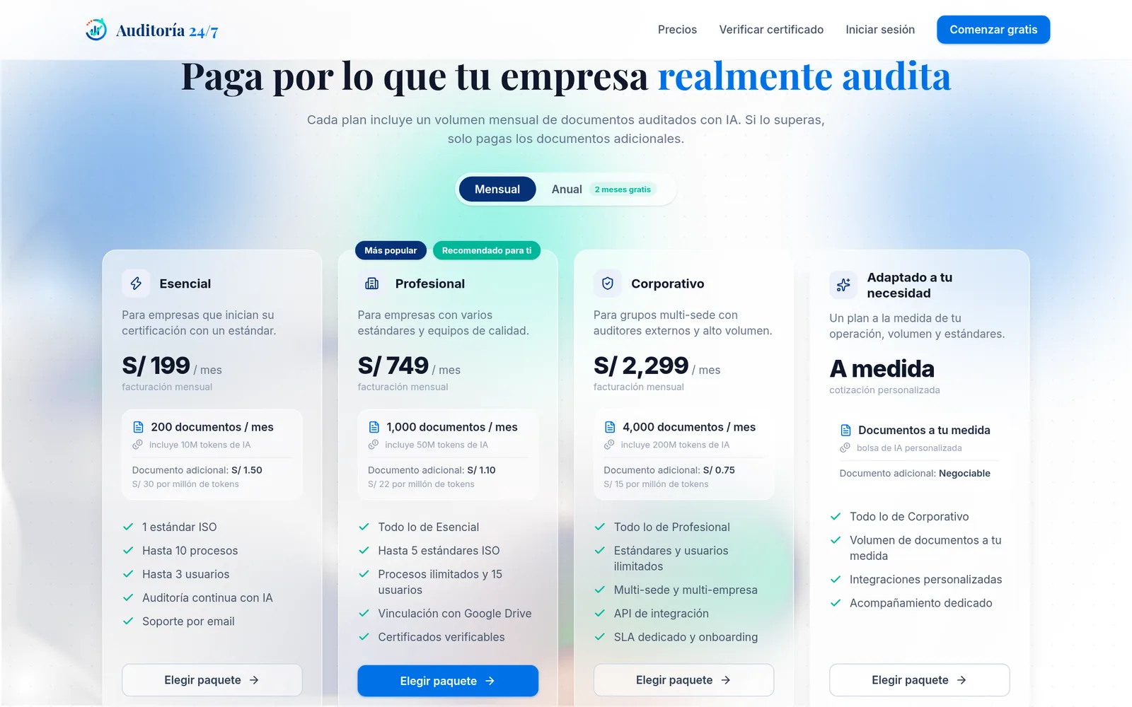 Planes del producto