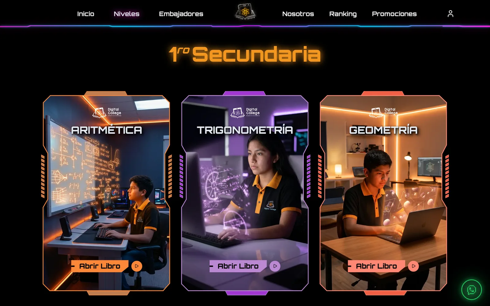 Catálogo de cursos por grado