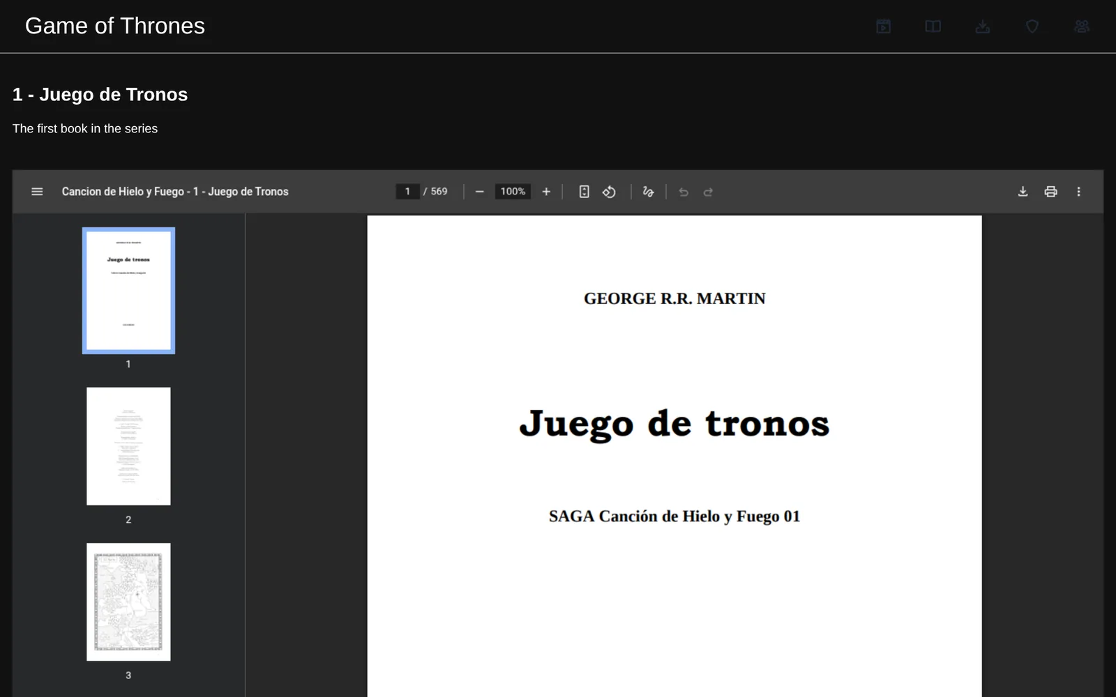 Lector de libros integrado